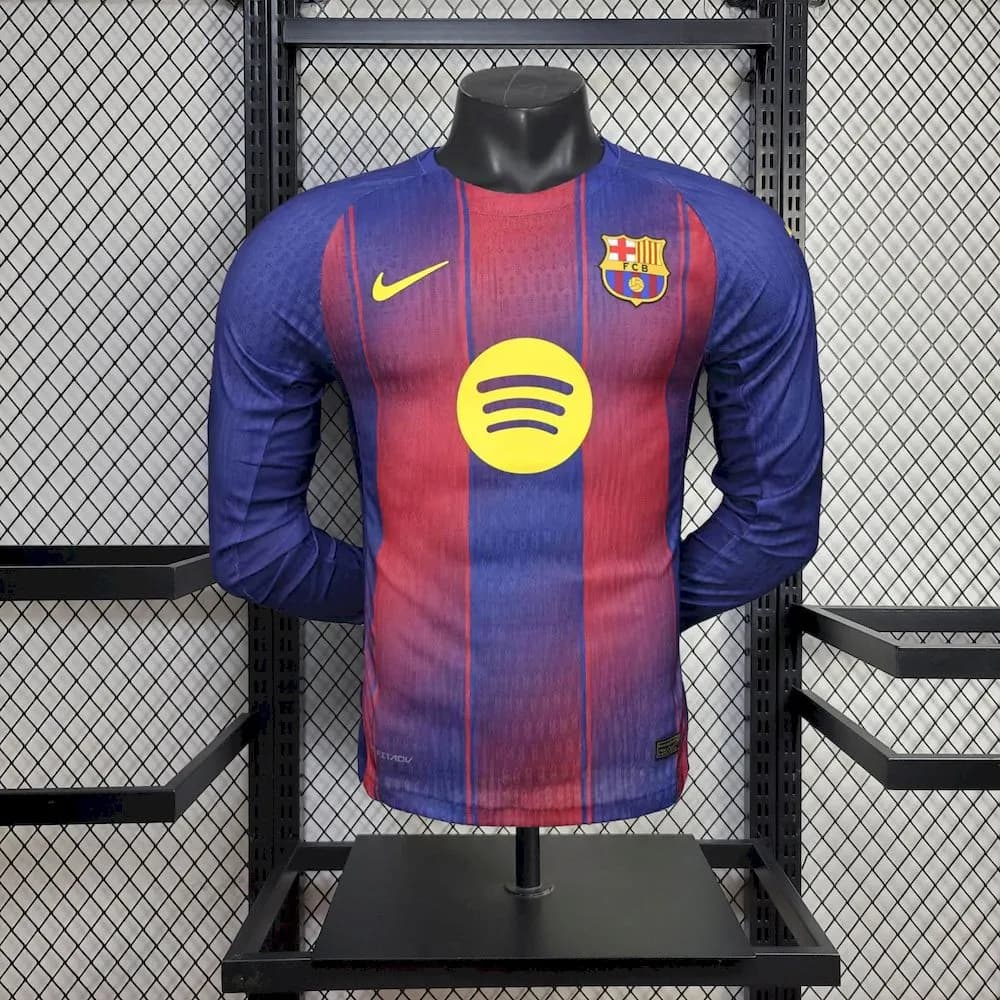 FC Barcelona 2025/26 1a Eq. (Ed. Jugador) Manga Larga — vista frontal